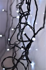 Solight LED venkovní vánoční řetěz, 200 LED, 10m, přívod 5m, 8 funkcí, IP44, studená bílá