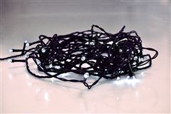 Solight LED venkovní vánoční řetěz, 200 LED, 10m, přívod 5m, 8 funkcí, IP44, studená bílá