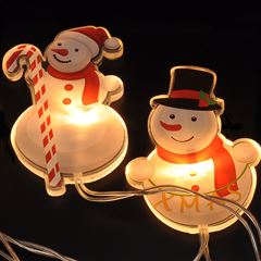 Solight LED okenní řetěz sněhuláci, 6x LED, přísavný, 120cm, 2x AA