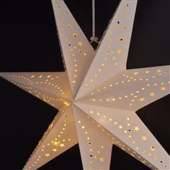 Solight LED vánoční hvězda, závěsná, 60cm, 20x LED, časovač, 2x AA