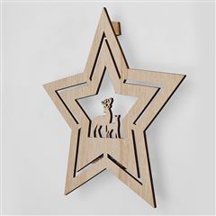 Solight LED nástěnná dekorace vánoční hvězda, 24x LED, 2x AA