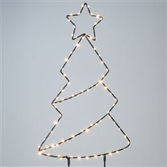 Solight LED venkovní dekorace vánoční stromeček, 85x LED, časovač, 68cm, 3x AA