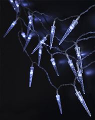 Solight LED venkovní rampouchy, 50LED, časovač, 8 funkcí, IP44, 3xAA baterie