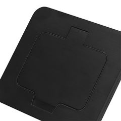 Solight vestavná podlahová zásuvka, IP55, matná černá, obdélníkové víčko