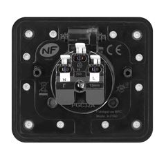 Solight vestavná podlahová zásuvka, IP55, matná černá, obdélníkové víčko