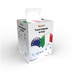 Solight cestovní adaptér do v Itálie, typ L