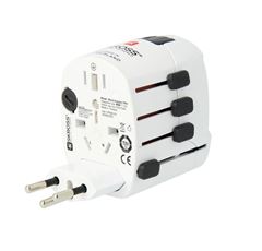 SKROSS cestovní adaptér PRO - World & USB, univerzální, uzemněný, USB-A 12W