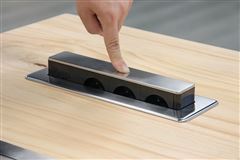 Solight 3z + USB A+C 20W PD výsuvný blok zásuvek, 2m, nerez ocel