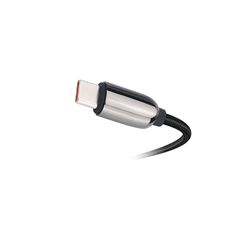 Solight USB-C kabel s displejem, USB-C konektor - USB-C konektor, 100W, 1m