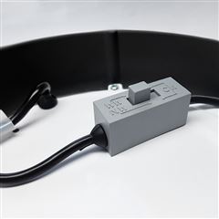 Solight LED mini panel CCT, přisazený, 12W, 900lm, 3000K, 4000K, 6000K, kulatý, černá barva