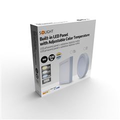 Solight LED mini panel CCT, přisazený, 18W, 1530lm, 3000K, 4000K, 6000K, čtvercový