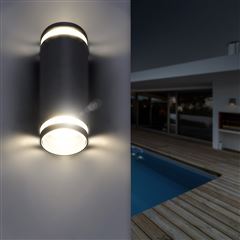 Solight LED venkovní nástěnné osvětlení Potenza, 2x GU10, černá_použité zboží