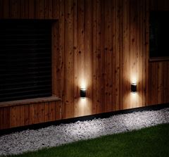 Solight LED venkovní nástěnné osvětlení Potenza, 2x GU10, černá_použité zboží
