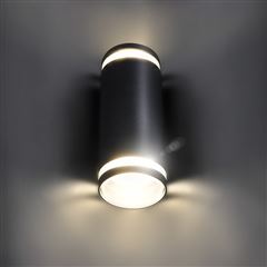 Solight LED venkovní nástěnné osvětlení Potenza, 2x GU10, černá_použité zboží