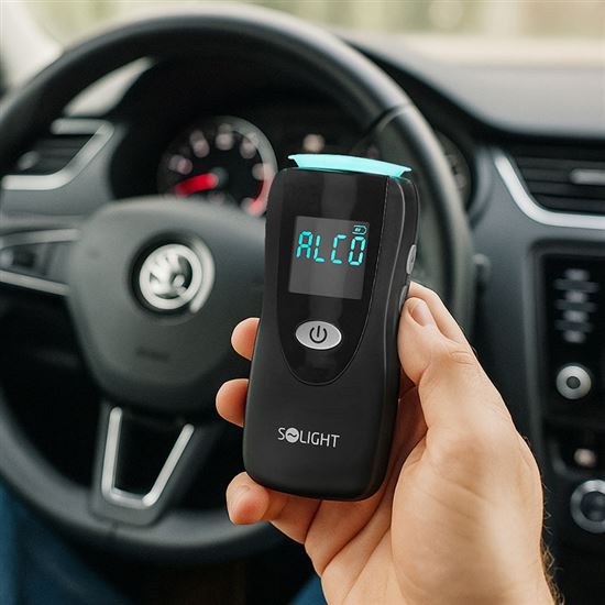Solight profesionální bezkontaktní alkohol tester, Fuel Cell, 0,0 - 5,0‰ BAC,citlivost 0,08‰