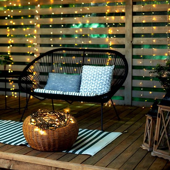 Solight LED venkovní vánoční řetěz, 100 LED, 10m, přívod 3m, 8 funkcí, časovač, IP44, teplá bílá