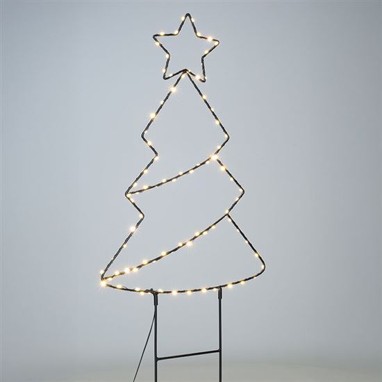 Solight LED venkovní dekorace vánoční stromeček, 85x LED, časovač, 68cm, 3x AA