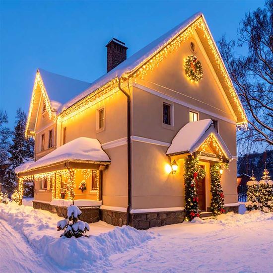 Solight LED vánoční závěs, rampouchy, 120 LED, 3m x 0,7m, přívod 6m, venkovní, teplé bílé světlo, paměť, časovač