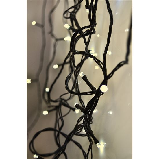 Solight LED vánoční řetěz, 3m, 20 LED, 3 x AA, teplé bílé světlo, zelený kabel