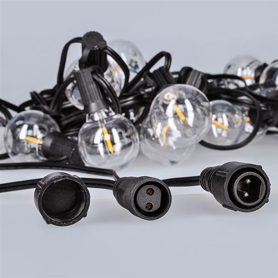 Solight LED venkovní řetěz s žárovkami, 10 žárovek, 5m+3m, 500lm, teplá bílá