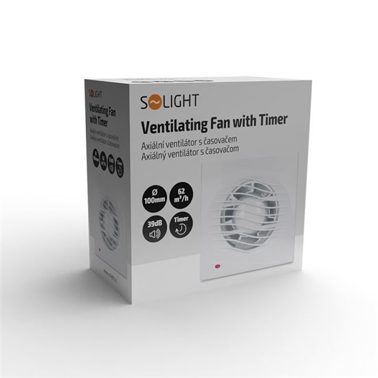 Solight ventilátor do koupelny s časovačem