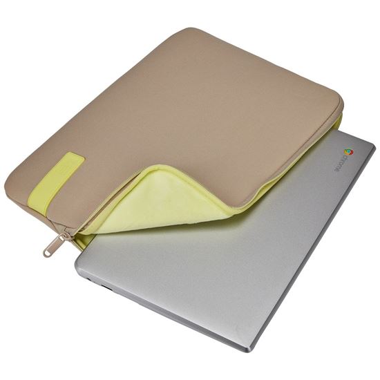 Case Logic Reflect pouzdro na notebook 13" REFPC113 -  Plaza Taupe/Sunny Lime