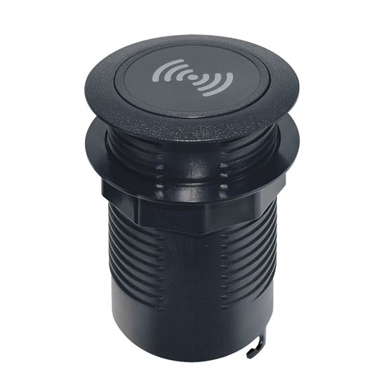 Solight bezdrátová 15W + USB A+C 20W PD výsuvná nabíječka, černá