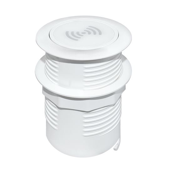 Solight bezdrátová 15W + USB A+C 20W PD výsuvná nabíječka, bílá