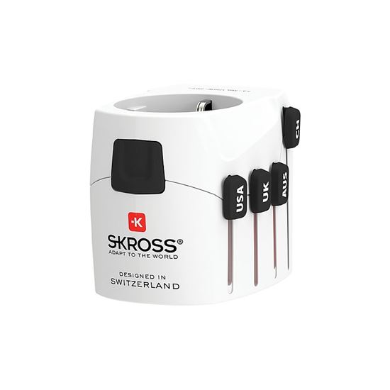 SKROSS cestovní adaptér PRO+ USB AC30PD, univerzální, uzemněný, USB A+C 30W PD