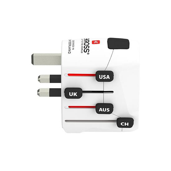 SKROSS cestovní adaptér PRO+ USB AC30PD, univerzální, uzemněný, USB A+C 30W PD