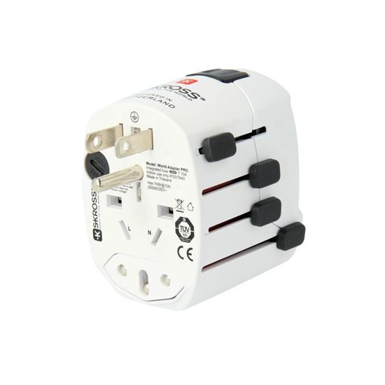 SKROSS cestovní adaptér PRO+ USB AC30PD, univerzální, uzemněný, USB A+C 30W PD