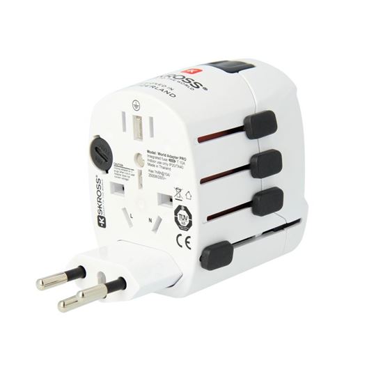 SKROSS cestovní adaptér PRO+ USB AC30PD, univerzální, uzemněný, USB A+C 30W PD