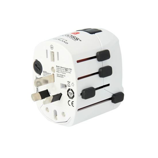 SKROSS cestovní adaptér PRO+ USB AC30PD, univerzální, uzemněný, USB A+C 30W PD