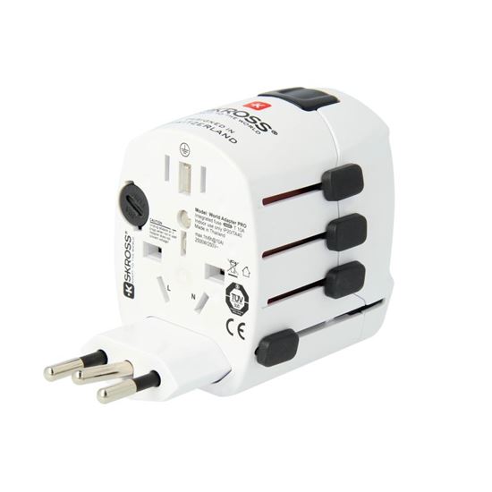 SKROSS cestovní adaptér PRO+ USB AC30PD, univerzální, uzemněný, USB A+C 30W PD
