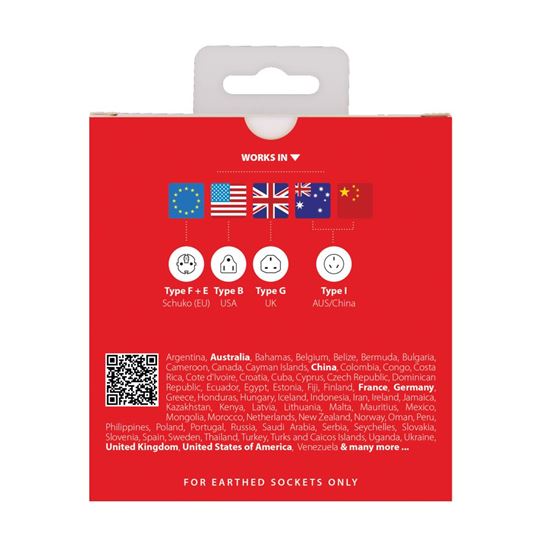 SKROSS cestovní adaptér PRO Light USB 2A - World, UK+USA+AUS/CN, univerzální, uzemněný, 2x USB-A 12W