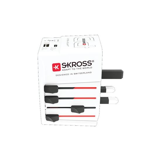 SKROSS Cestovní adaptér MUV USB AC30PD, univerzální, neuzemněný, USB A+C 30W