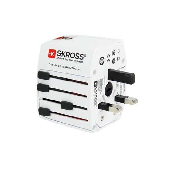 SKROSS Cestovní adaptér MUV USB AC30PD, univerzální, neuzemněný, USB A+C 30W