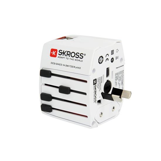 SKROSS Cestovní adaptér MUV USB AC30PD, univerzální, neuzemněný, USB A+C 30W