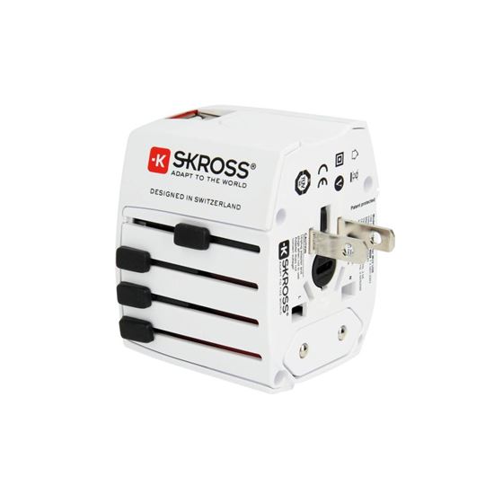 SKROSS Cestovní adaptér MUV USB AC30PD, univerzální, neuzemněný, USB A+C 30W