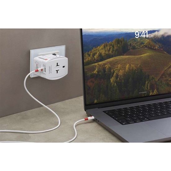 SKROSS cestovní adaptér MUV USB AC65PD, univerzální, neuzemněný, USB A+C 65W