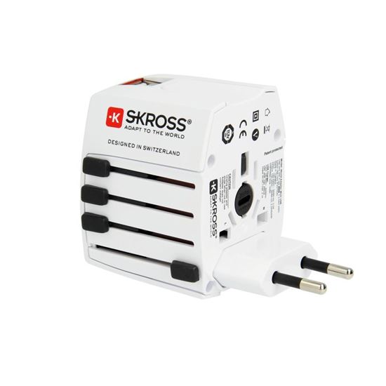 SKROSS cestovní adaptér MUV USB AC65PD, univerzální, neuzemněný, USB A+C 65W