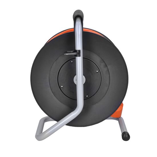 Solight prodlužovací přívod na bubnu, 1 zásuvka, 50m, oranžový kabel, 3x 1,5mm2