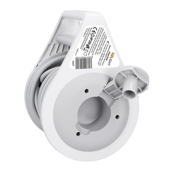 Solight prodlužovací přívod na bubnu 10m, USB A+C, 2 zásuvky, šedý kabel, 3x 1,0mm2