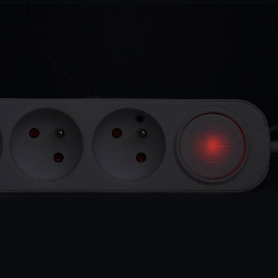 Solight prodlužovací přívod 3 zásuvky, USB A+C 20W PD, 5m, 3 x 1mm2, bílý, vypínač