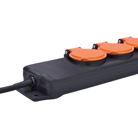Solight prodlužovací přívod 5m, 3 zásuvky IP44, 3 x 2.5mm2, kabel guma-neopren H07RN-F