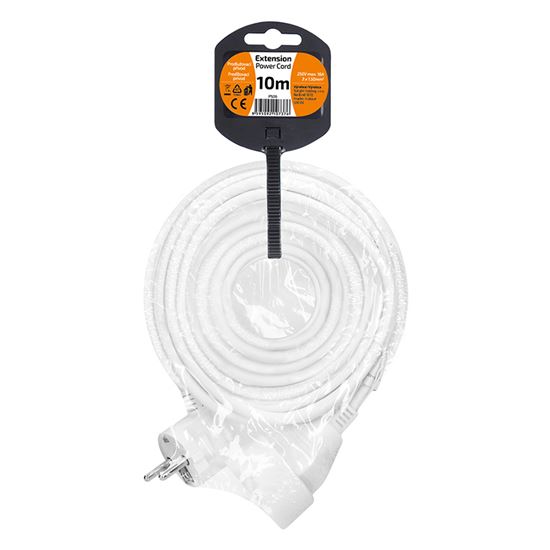 Solight prodlužovací přívod - spojka, 1 zásuvka, 10m, 3 x 1,5mm2, bílá