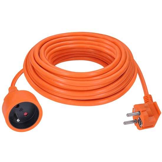 Solight prodlužovací přívod - spojka, 1 zásuvka, 7m, 3 x 1mm2, oranžová