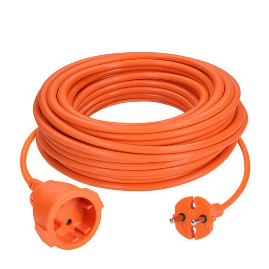 Solight 1z pohyblivý přívod - spojka, 10m, 2 x 1,5mm2, oranžová