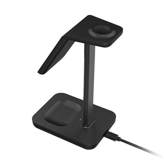 Solight stolní nabíječka 3v1, Qi2, MagSafe kompatibilní