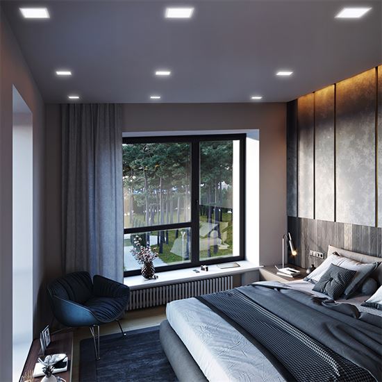 Solight LED mini panel CCT, podhledový, 12W, 900lm, 3000K, 4000K, 6000K, čtvercový